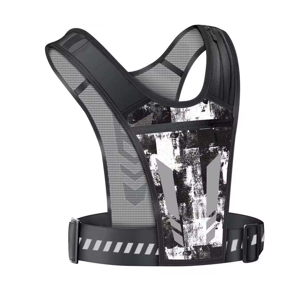 Ultraleichte reflektierende Laufweste – PacePro + Gratis-Trinkflasche