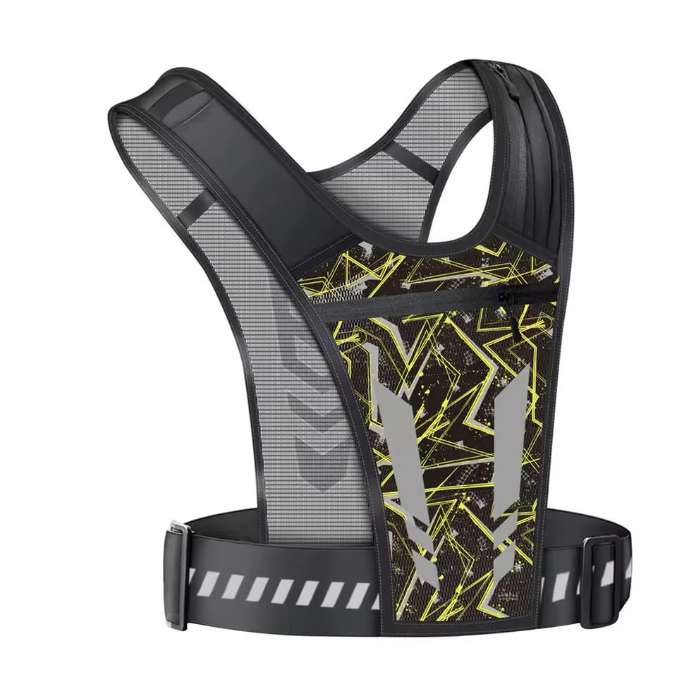 Ultraleichte reflektierende Laufweste – PacePro + Gratis-Trinkflasche