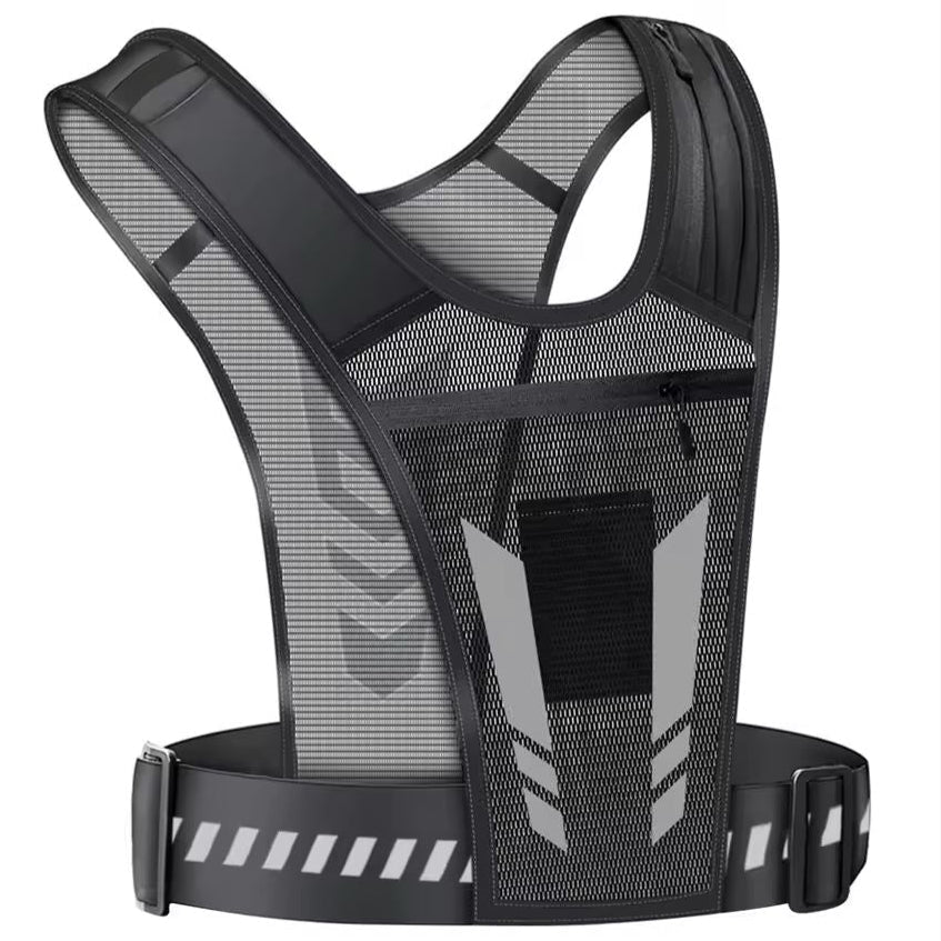 Ultraleichte reflektierende Laufweste – PacePro + Gratis-Trinkflasche
