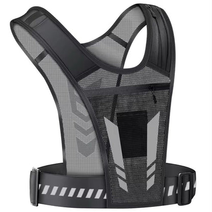 Ultraleichte reflektierende Laufweste – PacePro + Gratis-Trinkflasche